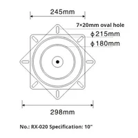 Plateau tournant carré en fer, tabouret de bar et support de présentation rotatif avec base universelle, design moderne américain