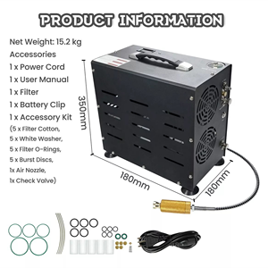 Pompe de plongée électrique TUDIVNG OEM haute pression 4500psi 300bar 30mpa Double cylindre <span class=keywords><strong>HPA</strong></span> Paintball natation 800W <span class=keywords><strong>compresseur</strong></span> d'air - Product Image 2