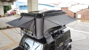 Tienda de campaña de techo rígida de plástico ABS para cuatro estaciones, de apertura automática rápida, con cubierta de coche Oxford y cabina de una habitación. - Product Image 3