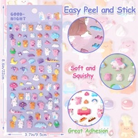 3D Puffy Stickerbuch-Aktivitätsset für Kinder, DIY-Szenenkollektion, pädagogisches Schaumstoff-Sticker-Set