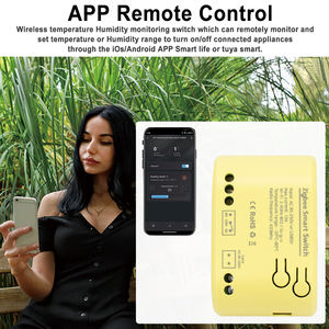 Interrupteur <span class=keywords><strong>intelligent</strong></span> Zigbee Tuya avec capteur de température et d'humidité, surveillance en temps réel, <span class=keywords><strong>thermostat</strong></span>, contact sec, compatible avec <span class=keywords><strong>Alexa</strong></span> - Product Image 4