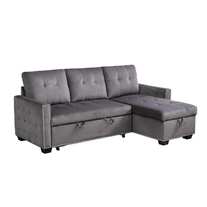 Reliable Quality L-Shaped Convertible <b>Sofa</b> Bed With Soft Cushion Support For 4-Seater Comfortable Living Room Or Outdoor Use - Product Image 2