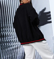 Lettre de broderie personnalisée patché collège Baseball ZIP TOP hommes veste Bomber vestes femmes