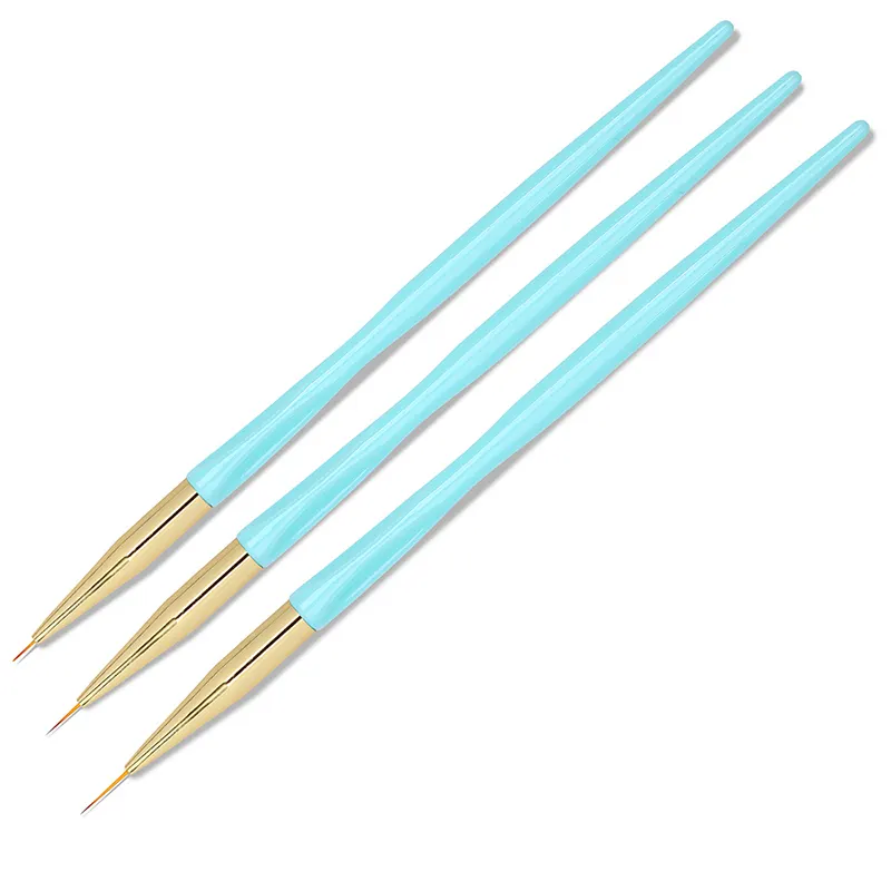 3pcs/set Nail Art Line Painting Pen 3D Tips Acrylic UV Gel Brushes Drawing Crystal Liner Glitter French Design Manicure Tool