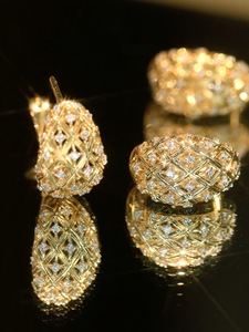 Pendientes de Diamantes Naturales de 0.32CT en Oro Real de 18K, Joyería Fina Au750, Gran Venta Xinfly - Product Image 6