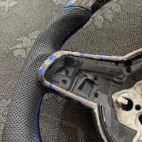 Nouveau volant sport bleu en carbone forgé avec LED pour Volkswagen pour VW GTI7 Golf GTR GTI MK7 MK6 MK5