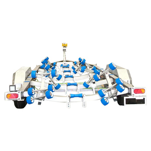 Remorques de <span class=keywords><strong>bateau</strong></span> en aluminium à double essieu de 7 m (24 pi) avec frein hydraulique pour le transport de bateaux et de embarcations à moteur - Product Image 5
