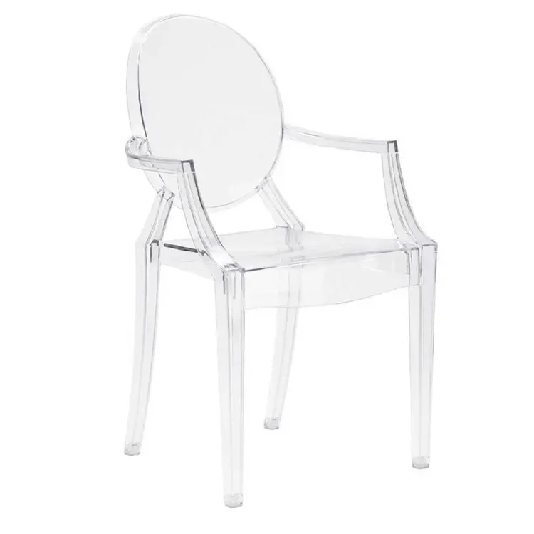 French Style Crystal Clear Plastic Polycarbonate Tiffany Resin Chair Chiavari Acrylic Ghost Hotel Event Wedding Chairs