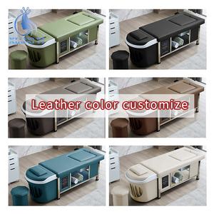 Baño de pies Salón de belleza Muebles Masaje tailandés Silla de pedicura de lujo Champú Cabeza japonesa Cama de spa - Product Image 5