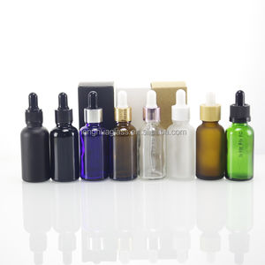 Flacone Contagocce di Lusso da 30ml per Olio Essenziale, Profumo Cosmetico, in Vetro Ambrato Nero Satinato con Confezione - Product Image 4