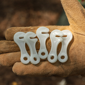 เชือกผูกเต็นท์เรืองแสงในที่มืด ขนาด 63x7 มม. สีขาว ทำจาก PVC กันลม อุปกรณ์เสริมสำหรับเต็นท์ - Product Image 1