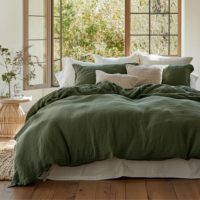 Housse de couette en coton mousseline Olive, moderne, écologique, 200 fils, taille personnalisée, ultra-douce, respirante, légère, ensemble de literie toutes saisons
