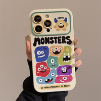 Funda Protectora para Teléfono Móvil de TPU con Dibujos Animados Creativos de Monstruos Alienígenas para iPhone 17 16 15 14 13 12 11 Pro Max