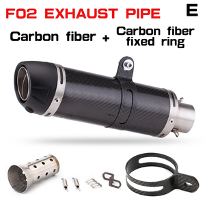Silenciador de tubo de escape para motocicleta, CBR650 <span class=keywords><strong>KTM790</strong></span> R1 R3 F02 CORSA EVO, tubo de escape redondo de fibra de carbono - Product Image 2