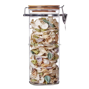Amazons-recipiente transparente <span class=keywords><strong>de</strong></span> vidrio <span class=keywords><strong>de</strong></span> borosilicato <span class=keywords><strong>para</strong></span> almacenamiento <span class=keywords><strong>de</strong></span> alimentos, recipiente con abrazadera <span class=keywords><strong>de</strong></span> bloqueo hermético, tapa <span class=keywords><strong>de</strong></span> bambú, gran oferta - Product Image 3