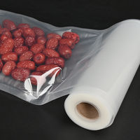 Rouleaux de film plastique gaufré personnalisé, souple, écologique, pour scellage sous vide, sacs rétractables en nylon PE pour emballage alimentaire - Vente en gros