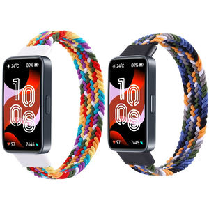 Pulsera de repuesto transpirable deportiva para <span class=keywords><strong>Huawei</strong></span> Band 8 9 Solo, correa de reloj elástica trenzada de nailon - Product Image 1