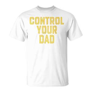 Camiseta Control Your Dad para regalo del Día del Padre, ropa informal para hombre - Product Image 1