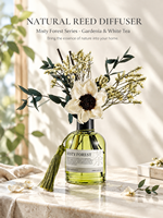 Diffuseur de parfum d'ambiance de luxe OEM avec fleurs séchées, écologique et à combustion longue durée