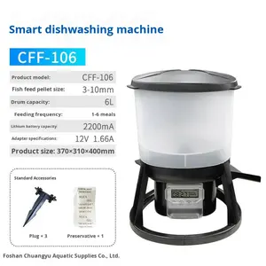 Chargeur automatique d'aquarium en plastique écologique à énergie solaire CFF-106 5W pour <span class=keywords><strong>Koi</strong></span> alimentation chronométrée intelligente 6L couverture de grande surface - Product Image 2