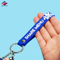 Longzhiyu 17 ans usine 3D PVC poupée porte-clés Logo personnalisé jolie fille porte-clés sac pendentif avec bracelet en caoutchouc