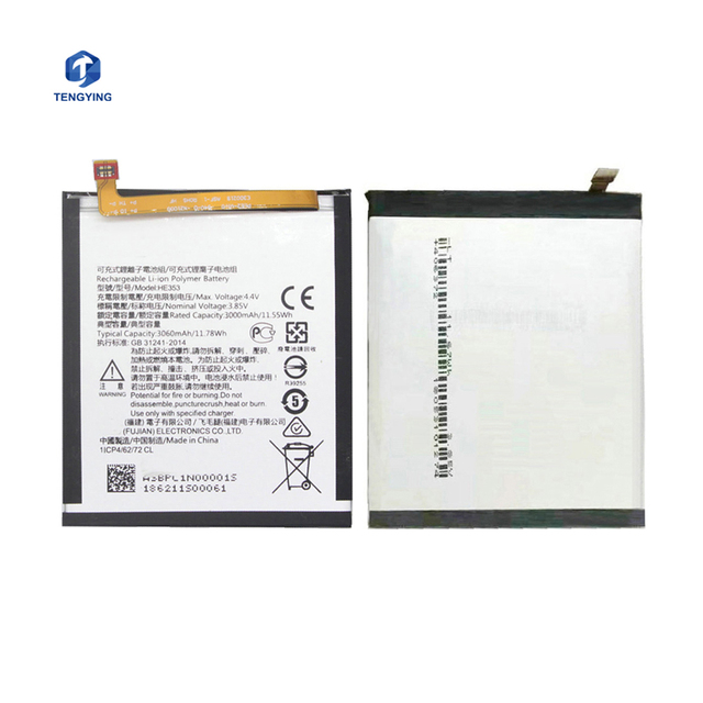 Mobile Phone Replacement Battery Original Capacity Real 3060mah for Nokia 6 HE353 Battery