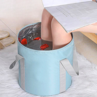 Bassin pliable pour les pieds et les mollets, base stable, maintien de la chaleur longue durée, portable pour la maison et les voyages
