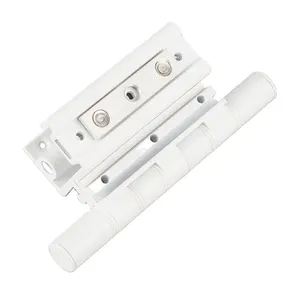 Bisagra hidráulica de puerta plegable de acero inoxidable ajustable de alta calidad con perfil de aluminio blanco OEM ISO9001