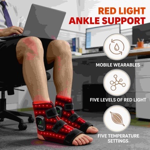 Thérapie par lumière rouge pour la cheville, infrarouge 660/850nm, masseur chauffant pour les pieds, compresse chaude, dispositif de soutien pour l'articulation de la cheville - Product Image 5
