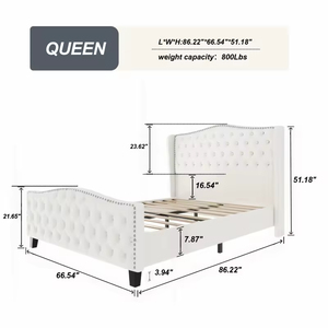 <span class=keywords><strong>Letto</strong></span> in Velluto di Agnello Stile Nordico Moderno e Semplice, <span class=keywords><strong>Letto</strong></span> Principessa per Camera da <span class=keywords><strong>Letto</strong></span> <span class=keywords><strong>Matrimoniale</strong></span>, Disponibile in Misure King e Queen - Product Image 5