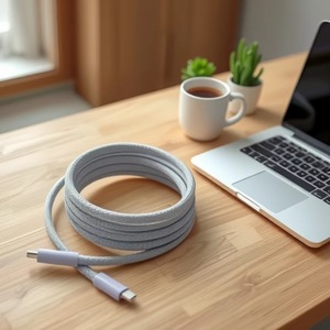 Nylon Bện Cáp Dữ Liệu Từ Tính TYPEC-C 100W Nhanh Phí 1/2M Điện Thoại Di Động Cáp Cho Máy Ảnh Và Máy Tính Sử Dụng - Product Image 3