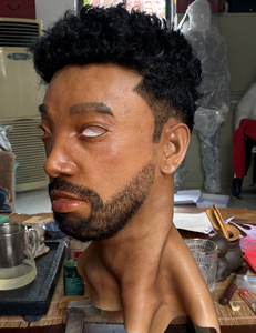 หน้ากากซิลิโคนที่สมจริงคุณภาพสูงสำหรับผู้ชายหล่อนุ่มใส่สบายอุปกรณ์แต่งหน้า - Product Image 6