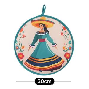 Pochette en tissu isolante pour micro-ondes, porte-tortillas, tacos, <span class=keywords><strong>naan</strong></span> et rouleaux de pizza - Product Image 5