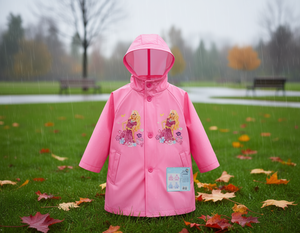 Impermeable para niños, color rosa, con capucha, impermeable, para acampar al aire libre - Product Image 2