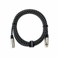 Câble de microphone XLR mâle-femelle OEM RH-X101 en tweed avec blindage spiralé, gaine en PVC et conducteur en cuivre sans oxygène