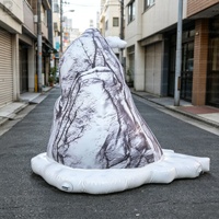 Iceberg gonflable géant de 3 m de haut avec éclairage LED, modèle de montagne personnalisé avec logo, accessoire pour événements publicitaires/festivals, en tissu Oxford