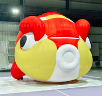 Modèle gonflable de poisson rouge de dessin animé gonflable d'animal de modèle gonflable de poisson rouge pour la décoration ou la publicité ou les événements