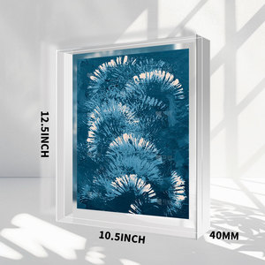 Cadre <span class=keywords><strong>photo</strong></span> en acrylique transparent double face, à suspendre au mur et à poser <span class=keywords><strong>sur</strong></span> table pour affiches et œuvres d'art, décoration néon colorée personnalisée - Product Image 5