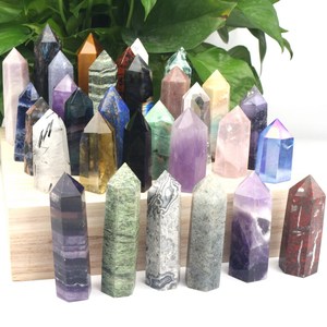 Vente en gros de pointes de baguette en quartz améthyste naturel, pointes de guérison en quartz clair, baguettes en cristal d'améthyste à vendre - Product Image 2