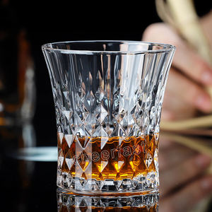 プロ仕様の丸型スクエアアイスバーグダイヤモンドウイスキーグラスと大容量300mlウイスキーグラス、ビジネス販促ギフトに - Product Image 5