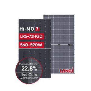 Panneaux solaires monocristallins bifaciaux Longji Black 450W-1000W 9BB demi-cellules, efficacité 20,4%, verre trempé 3,2 mm, cadre en aluminium anodisé - Product Image 3
