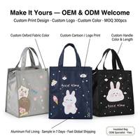 Sac à déjeuner isotherme personnalisé avec logo, écologique, durable, tendance, pour l'été, avec fermeture éclair, pochette thermique portable en polyester