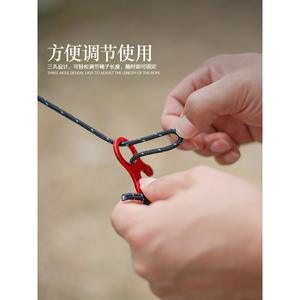 Outdoor Windproof Aluminum Alloy <b>Tent</b> Tarp Pull Rope Snail Buckle Paracord Tension Adjustment Plate Anti-Slip <b>Tent</b> Accessories - Product Image 5