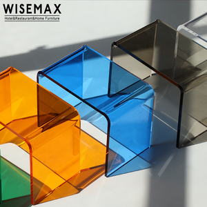 WISEMAX FURNITURE <span class=keywords><strong>Tavolino</strong></span> Laterale Minimalista per Soggiorno in Acrilico Rettangolare <span class=keywords><strong>Tavolino</strong></span> Angolare in <span class=keywords><strong>Plastica</strong></span> per Divano Sgabello Sedia - Product Image 1