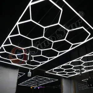 Suppliers Wholesale Hexagon Led Easy Installation Garage Modular Honeycomb Wall Detailing Neon Lights ST1028
