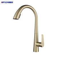 Robinet de cuisine extractible en acier inoxydable 304 avec cartouche céramique, eau chaude/froide, design télescopique et rotatif