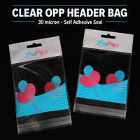 Sacs BOPP transparents personnalisés avec fermeture autocollante et impression en gravure pour l'emballage de cadeaux et d'artisanat