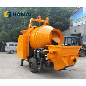 Best Price HAMAC Portable <b>Cement</b> Concrete <b>Mixer</b> with Pump Trailer Mounted Mobile Concrete Pumps - Product Image 1