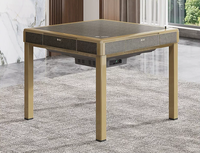 Table de Mahjong multifonctionnelle pour la maison, avec système de glissière rotative intégré, pliable électrique, entièrement automatique, en métal, pour 4 joueurs