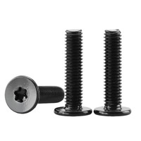 CM sekrup tipis Torx M2 M2.5 M3 M4 M5 M6 M8 A2-70 baja tahan karat warna hitam enam-lobe Ultra tipis sekrup kepala Wafer datar